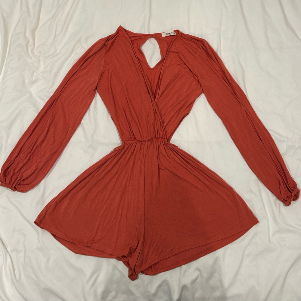 Mikey and Joey orange romper